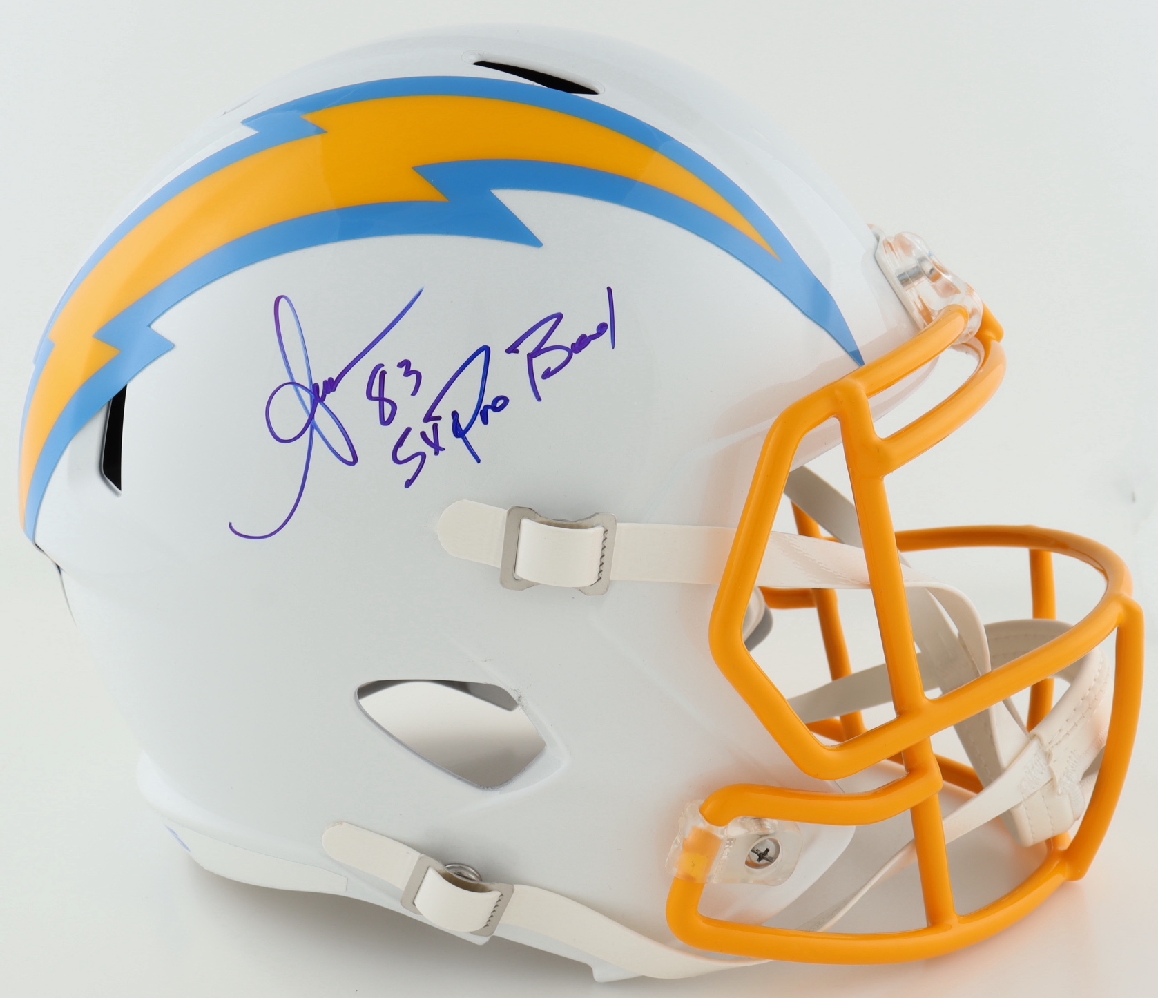 Anthony Miller Signed Chargers Full-Size Speed Helmet Inscribed "5X Pro Bowl" (JSA) at PristineAuction.com Anthony Miller Signed Chargers Full-Size Speed Helmet Inscribed "5X Pro Bowl" (JSA) at PristineAuction.com