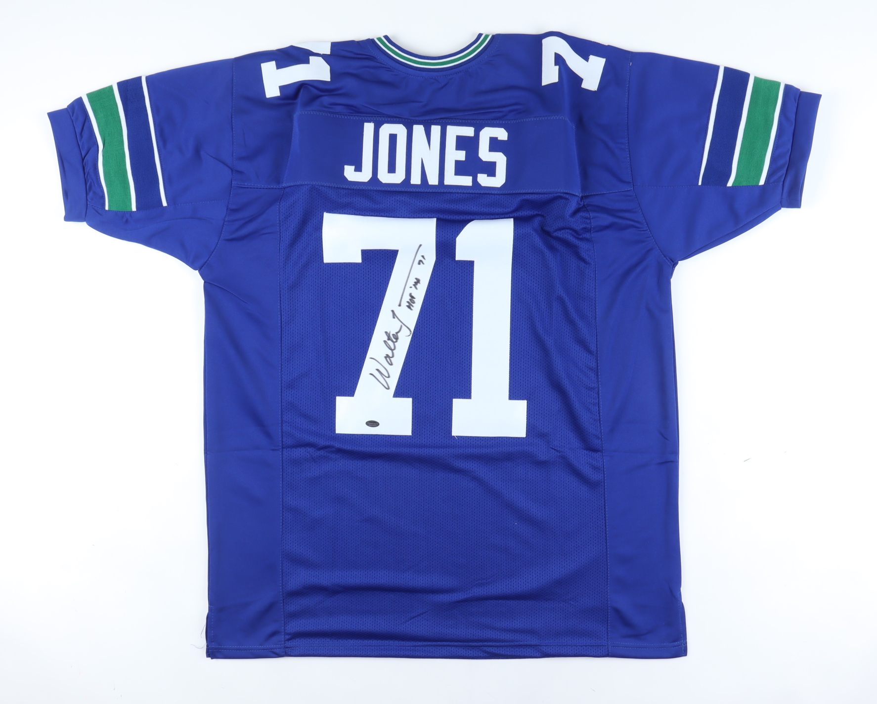Walter Jones Signed Jersey Inscribed "HOF '14" (Schwartz Sports) at PristineAuction.com Walter Jones Signed Jersey Inscribed "HOF '14" (Schwartz Sports) at PristineAuction.com