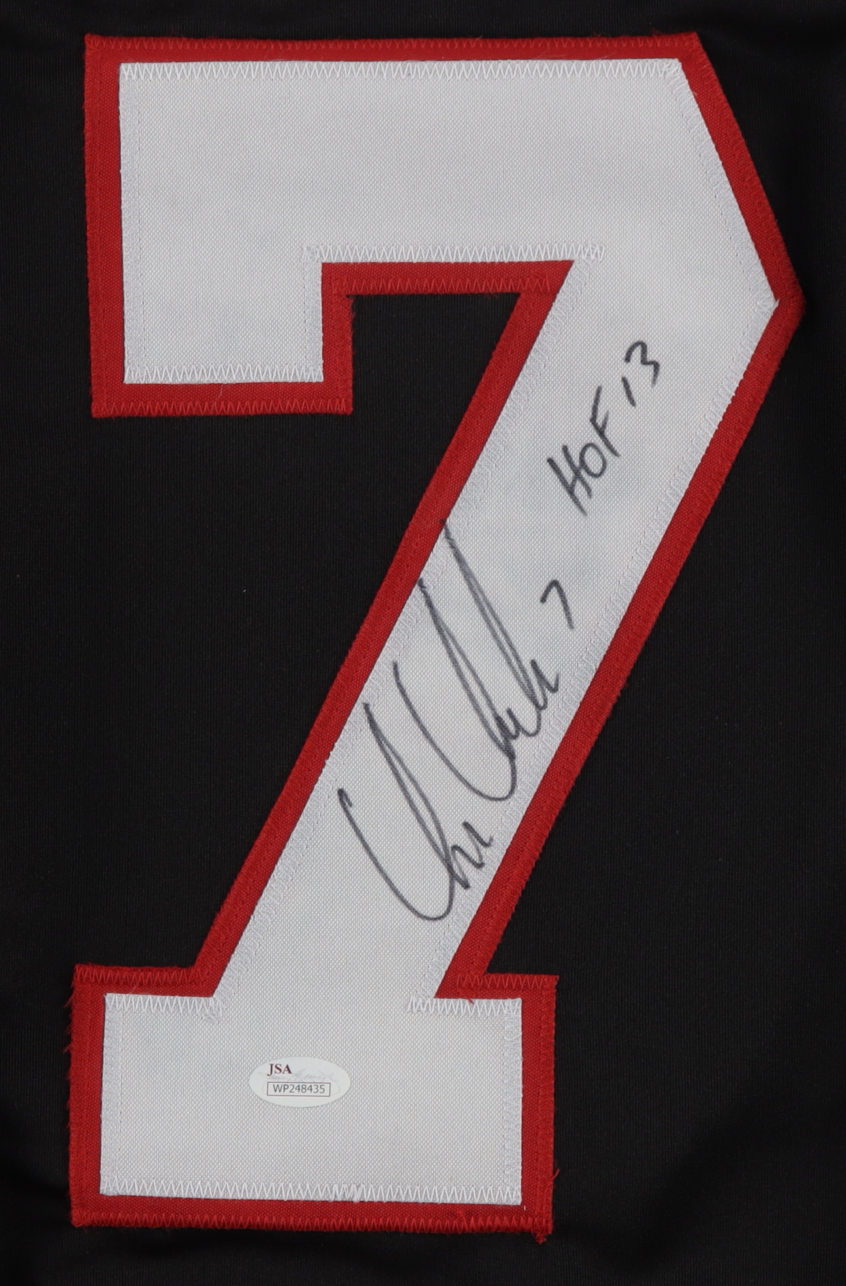 Chris Chelios Signed Jersey Inscribed "HOF 13" (JSA) at PristineAuction.com Chris Chelios Signed Jersey Inscribed "HOF 13" (JSA) at PristineAuction.com