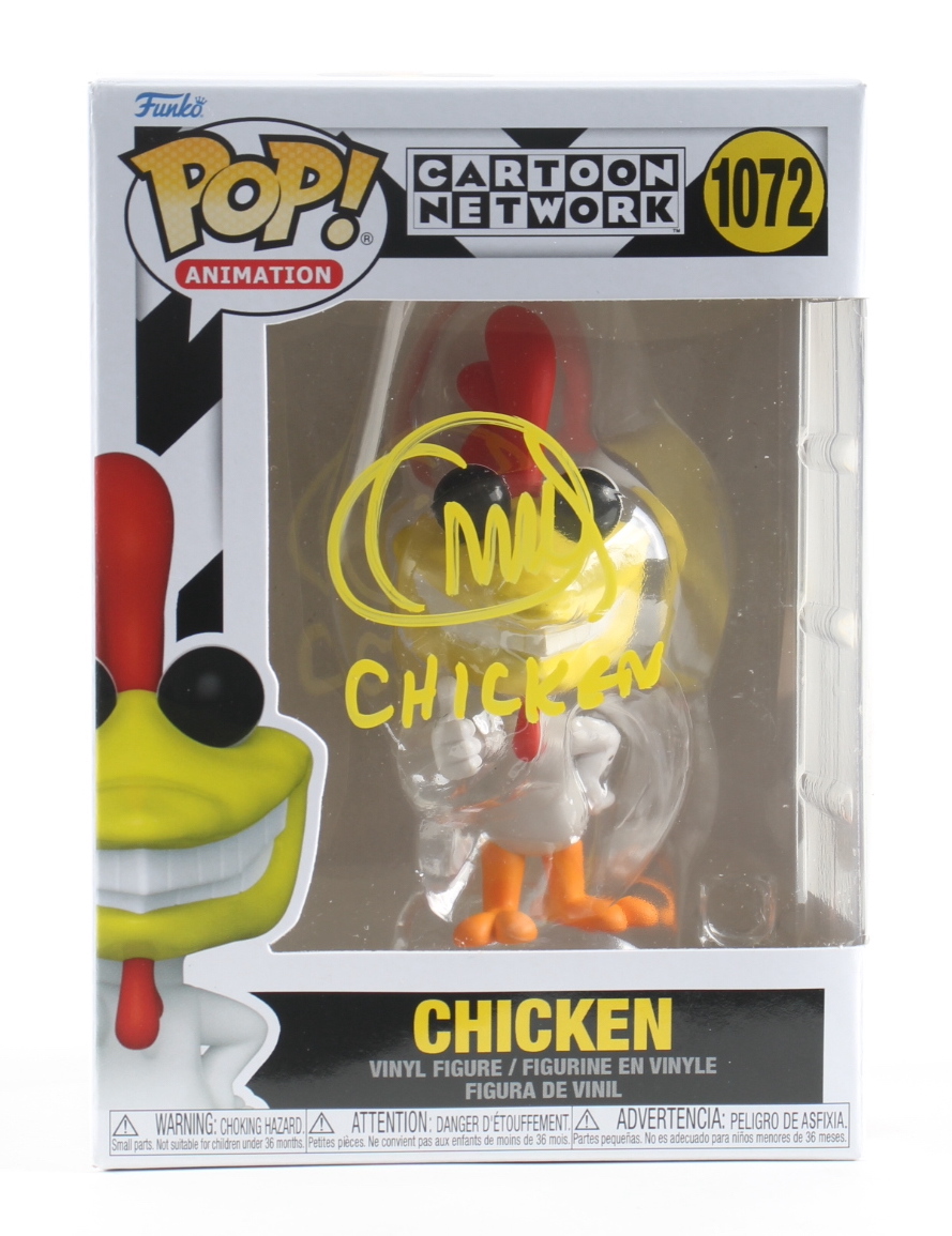 Charlie Adler Signed Pop! Animation "Cow And Chicken" #1072 Chicken Funko Pop! Vinyl Figure Inscribed "Chicken" (PSA) at PristineAuction.com Charlie Adler Signed Pop! Animation "Cow And Chicken" #1072 Chicken Funko Pop! Vinyl Figure Inscribed "Chicken" (PSA) at PristineAuction.com