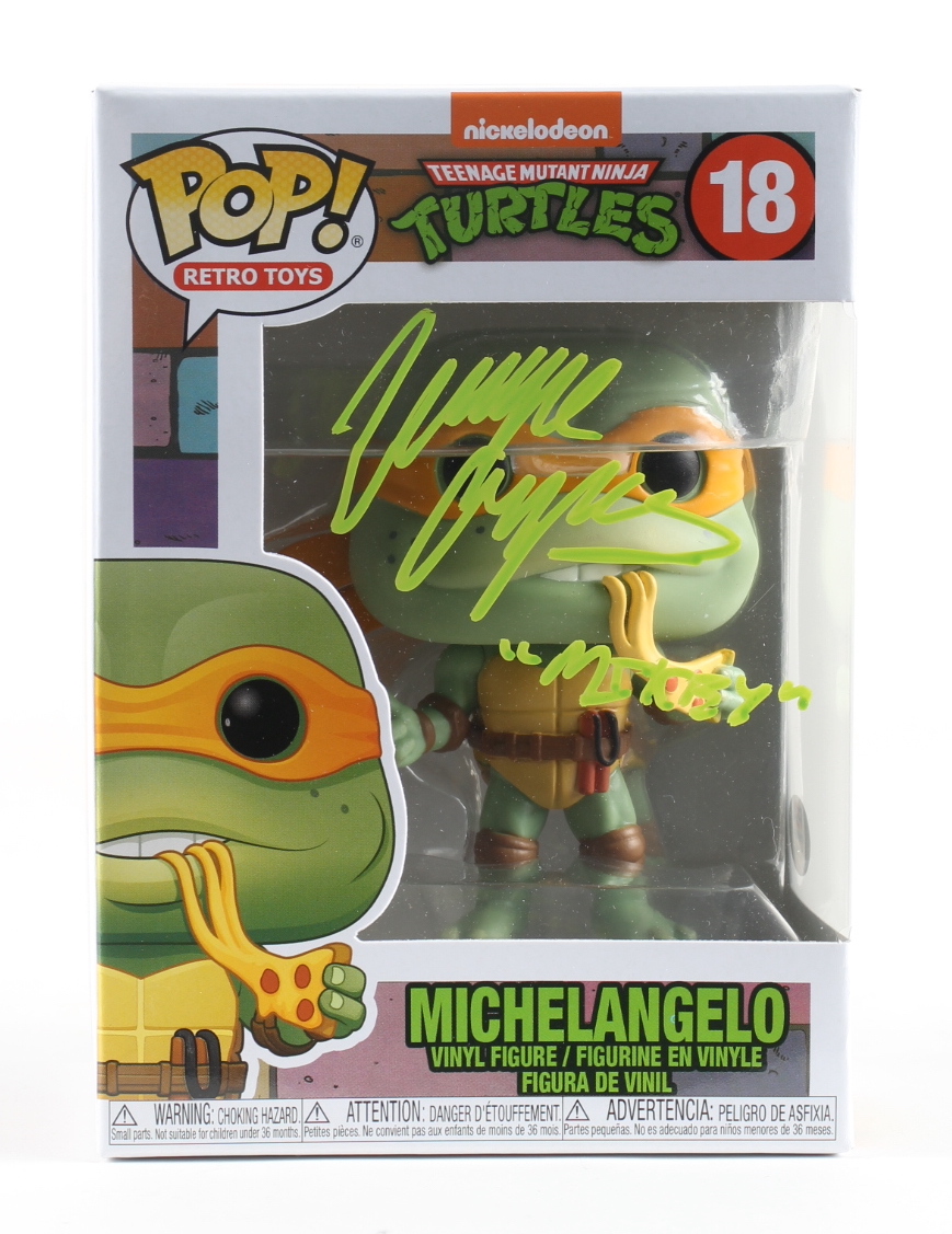 Wayne Grayson Signed "Teenage Mutant Ninja Turtles" #18 Michelangelo Funko Pop! Vinyl Figure Inscribed "'Mikey'" (PSA) at PristineAuction.com Wayne Grayson Signed "Teenage Mutant Ninja Turtles" #18 Michelangelo Funko Pop! Vinyl Figure Inscribed "'Mikey'" (PSA) at PristineAuction.com