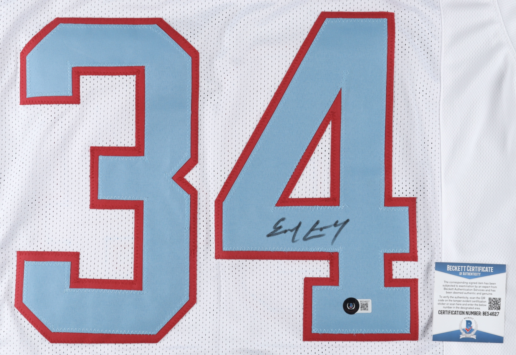Earl Campbell Signed Career Highlight Stat Jersey (Beckett) at PristineAuction.com Earl Campbell Signed Career Highlight Stat Jersey (Beckett) at PristineAuction.com