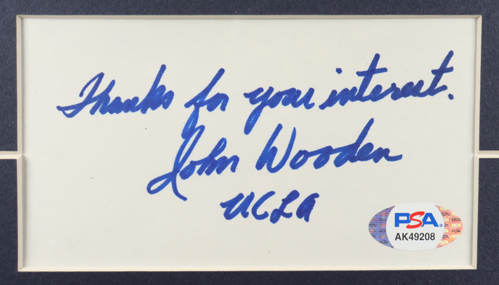 John Wooden Signed UCLA Bruins "The Pyramid of Success" 15x16 Custom