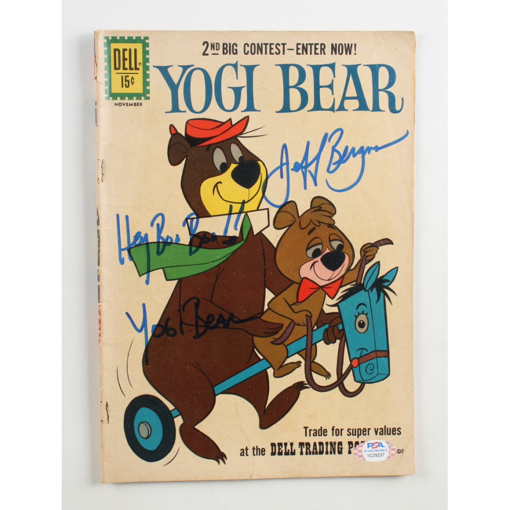 Jeff Bergman Signed 1961 "Yogi Bear" Issue 5 Bell Comic Book Inscribed