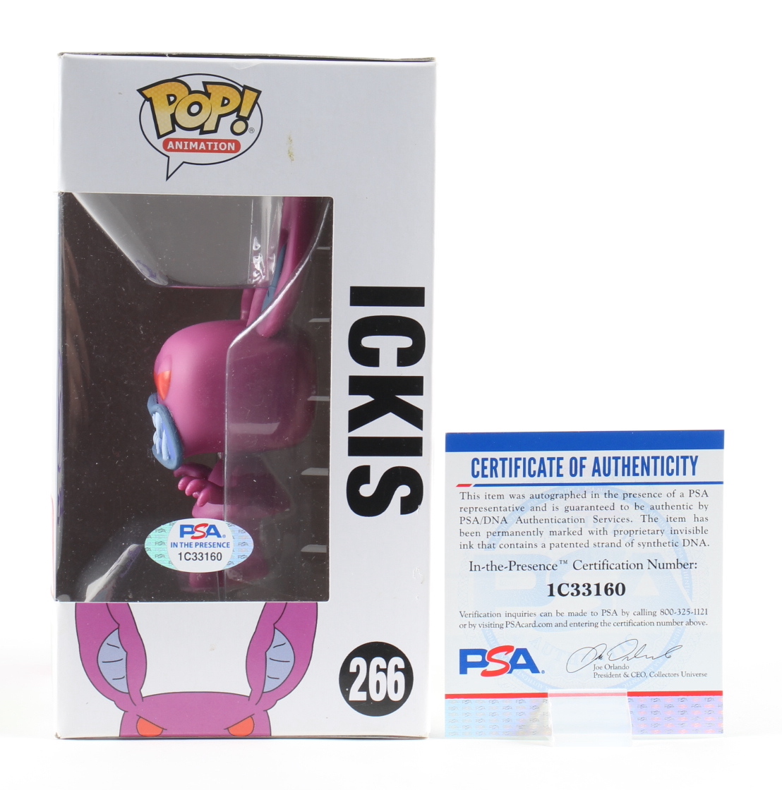 Charlie Adler Signed Pop! Animation "Aaahh!!! Real Monsters" #266 Ickis Funko Pop! Vinyl Figure Inscribed "Ickis" (PSA) at PristineAuction.com Charlie Adler Signed Pop! Animation "Aaahh!!! Real Monsters" #266 Ickis Funko Pop! Vinyl Figure Inscribed "Ickis" (PSA) at PristineAuction.com
