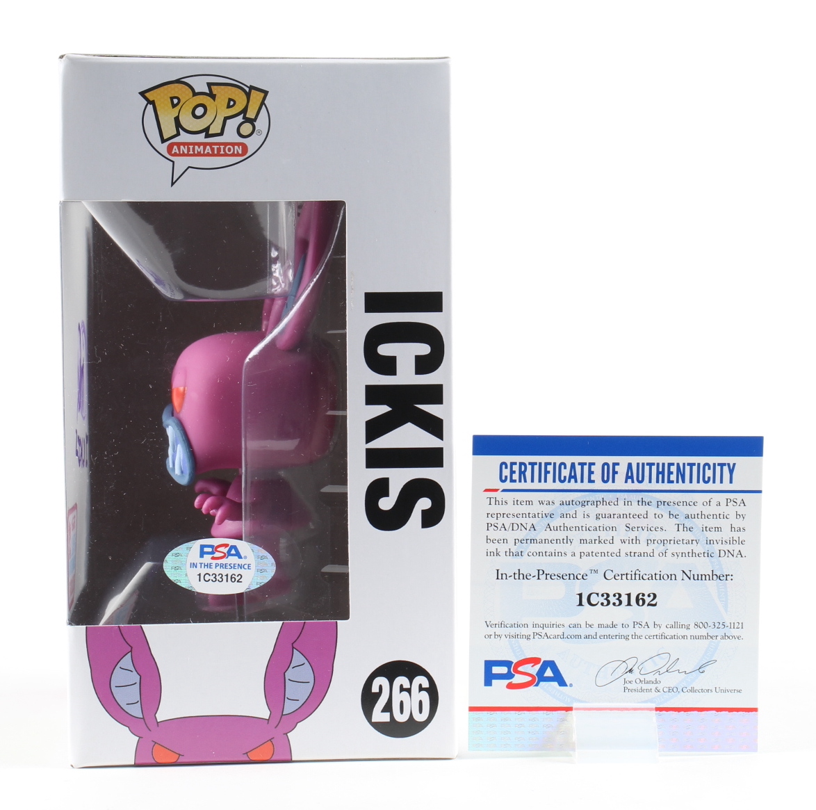 Charlie Adler Signed Pop! Animation "Aaahh!!! Real Monsters" #266 Ickis Funko Pop! Vinyl Figure Inscribed "Ickis" (PSA) at PristineAuction.com Charlie Adler Signed Pop! Animation "Aaahh!!! Real Monsters" #266 Ickis Funko Pop! Vinyl Figure Inscribed "Ickis" (PSA) at PristineAuction.com