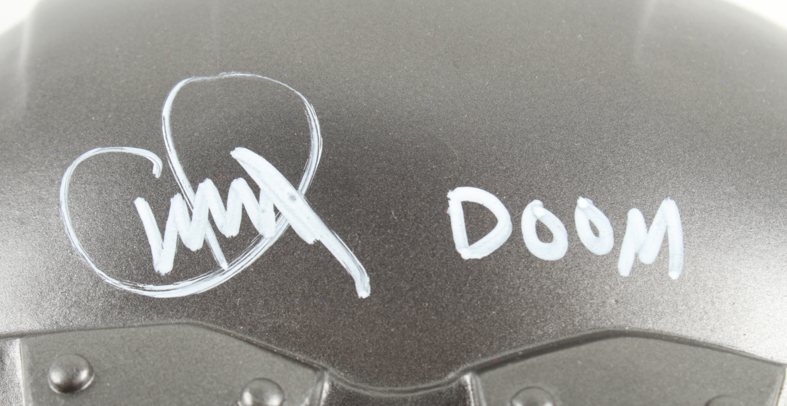 Charlie Adler Signed "The Super Hero Squad " Mask Inscribed "Doom" (PSA) at PristineAuction.com Charlie Adler Signed "The Super Hero Squad " Mask Inscribed "Doom" (PSA) at PristineAuction.com