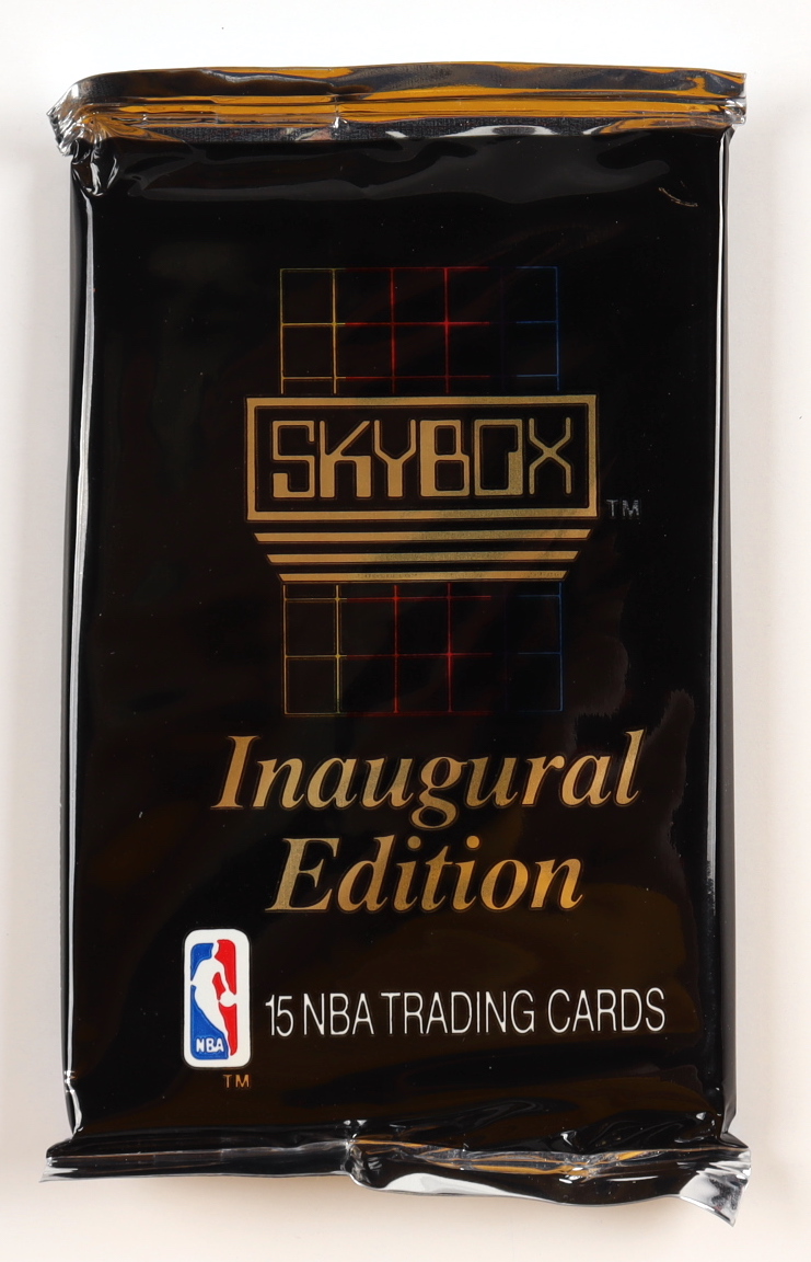1990 SkyBox Inaugural Edition Basketball Wax Pack with (15) Cards at PristineAuction.com 1990 SkyBox Inaugural Edition Basketball Wax Pack with (15) Cards at PristineAuction.com