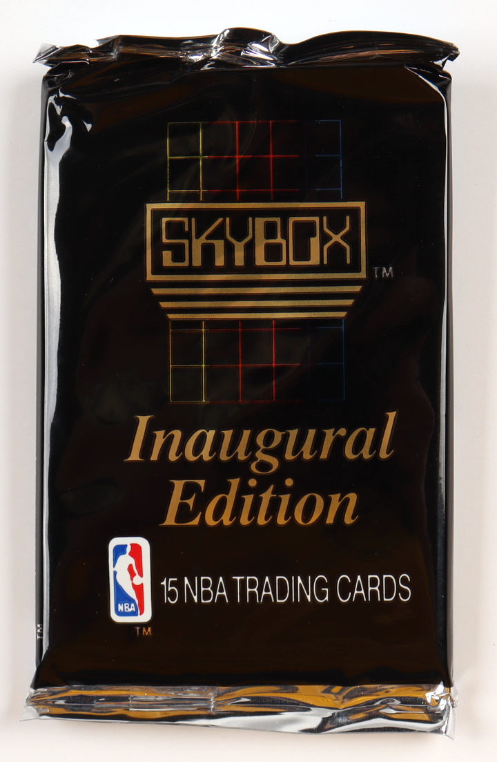 1990 SkyBox Inaugural Edition Basketball Wax Pack with (15) Cards at PristineAuction.com 1990 SkyBox Inaugural Edition Basketball Wax Pack with (15) Cards at PristineAuction.com