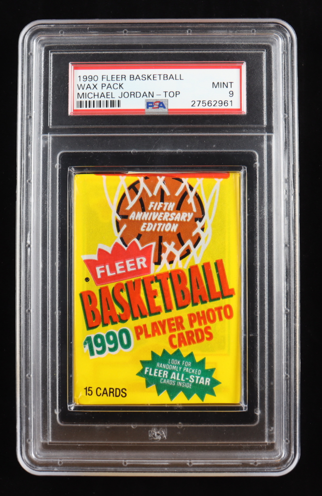 1990 Fleer Basketball Wax Pack with (15) Cards (PSA 9) Pristine Auction