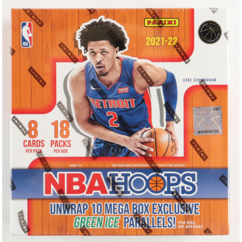 2021/22 Panini NBA Hoops Basketball Mega Box with (18) Packs Pristine