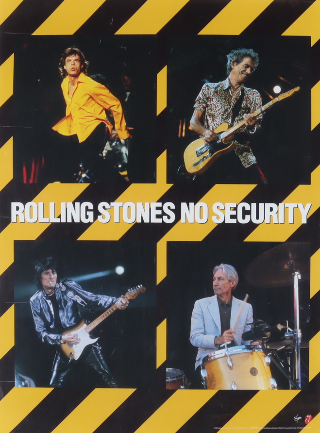 1998 Rolling Stones Original “No Security” 18x24 Poster at PristineAuction.com 1998 Rolling Stones Original “No Security” 18x24 Poster at PristineAuction.com