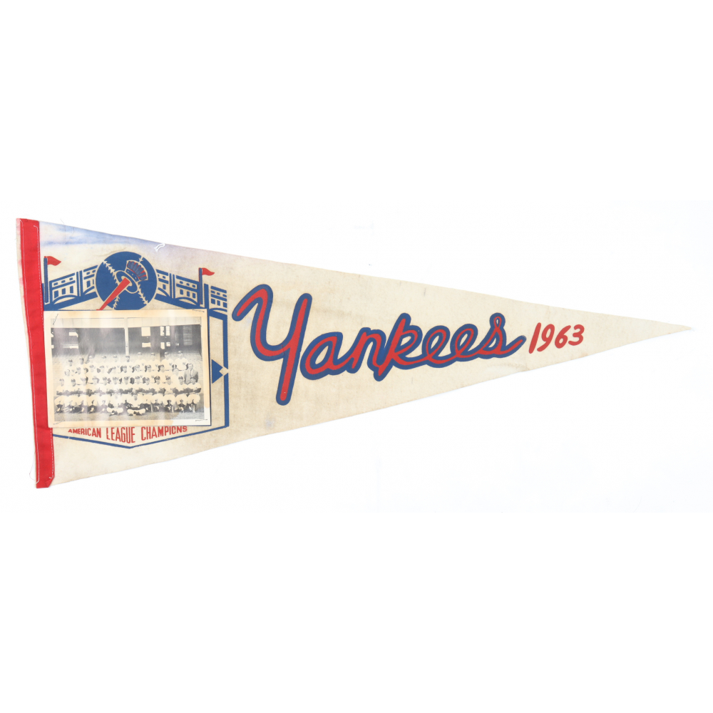 1963 Vintage Yankees Felt Pennant Pristine Auction