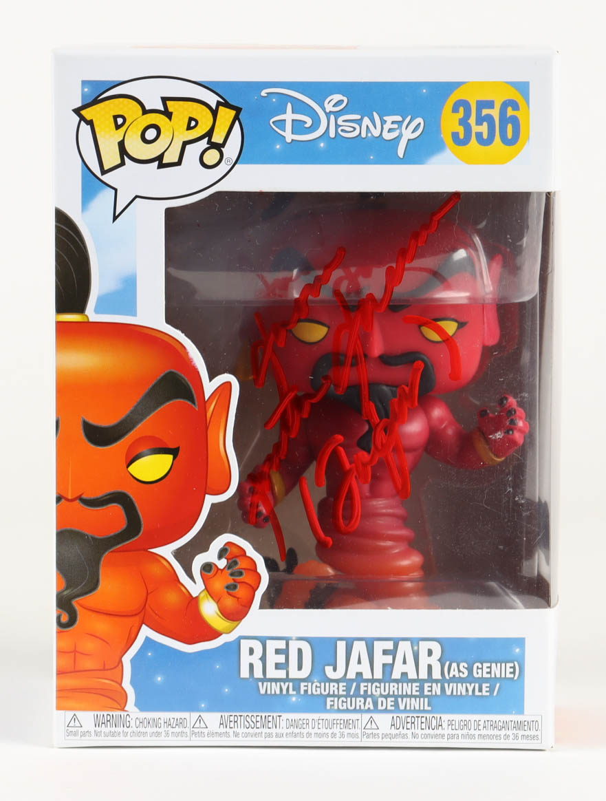 Jonathan Freeman Signed "Disney" #356 Red Jafar (As Genie) Funko Pop! Vinyl Figure Inscribed "Jafar" (Beckett) at PristineAuction.com Jonathan Freeman Signed "Disney" #356 Red Jafar (As Genie) Funko Pop! Vinyl Figure Inscribed "Jafar" (Beckett) at PristineAuction.com