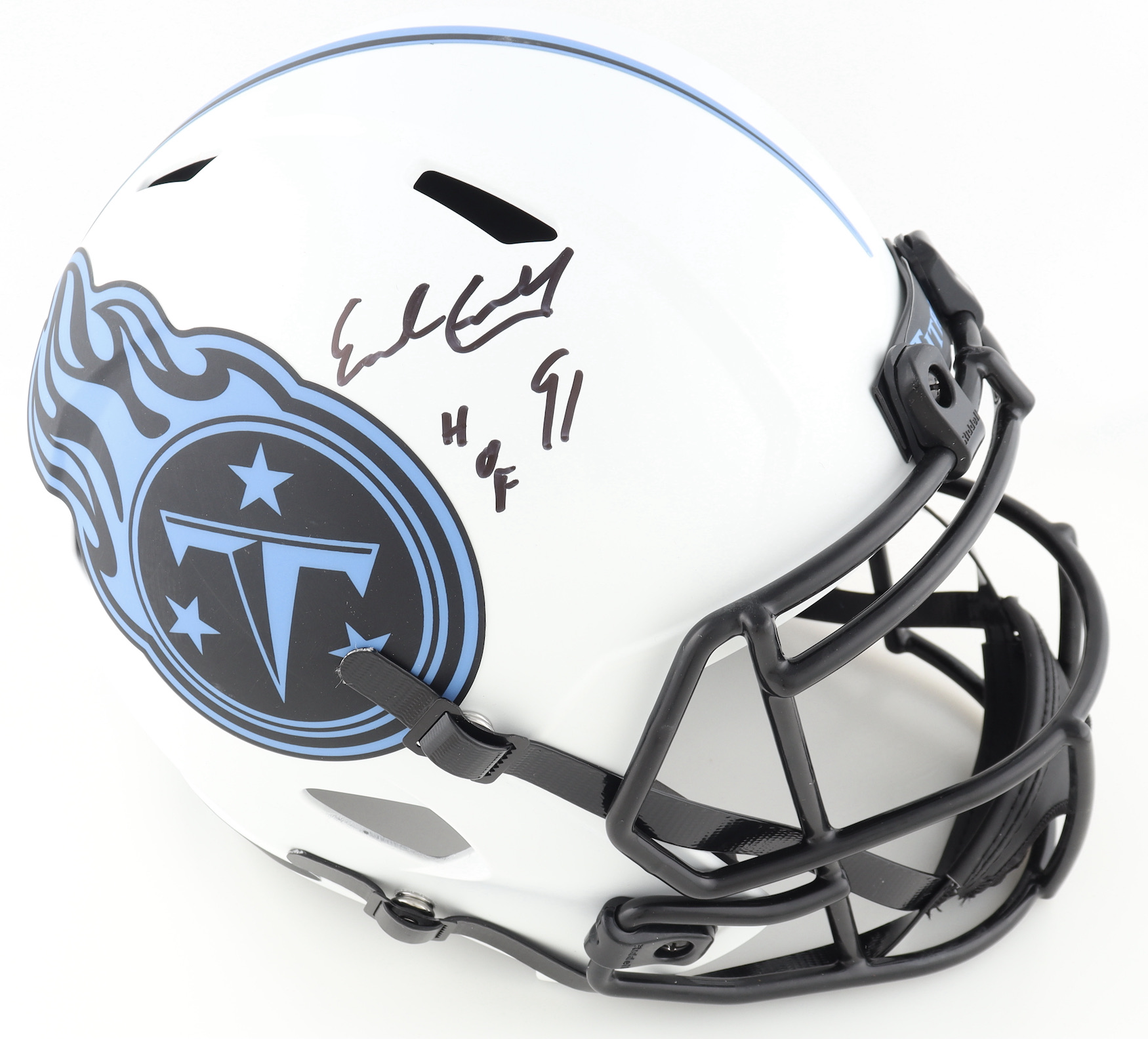 Earl Campbell Signed Titans Full-Size Lunar Eclipse Alternate Speed Helmet Inscribed "HOF 91" (Beckett) at PristineAuction.com Earl Campbell Signed Titans Full-Size Lunar Eclipse Alternate Speed Helmet Inscribed "HOF 91" (Beckett) at PristineAuction.com