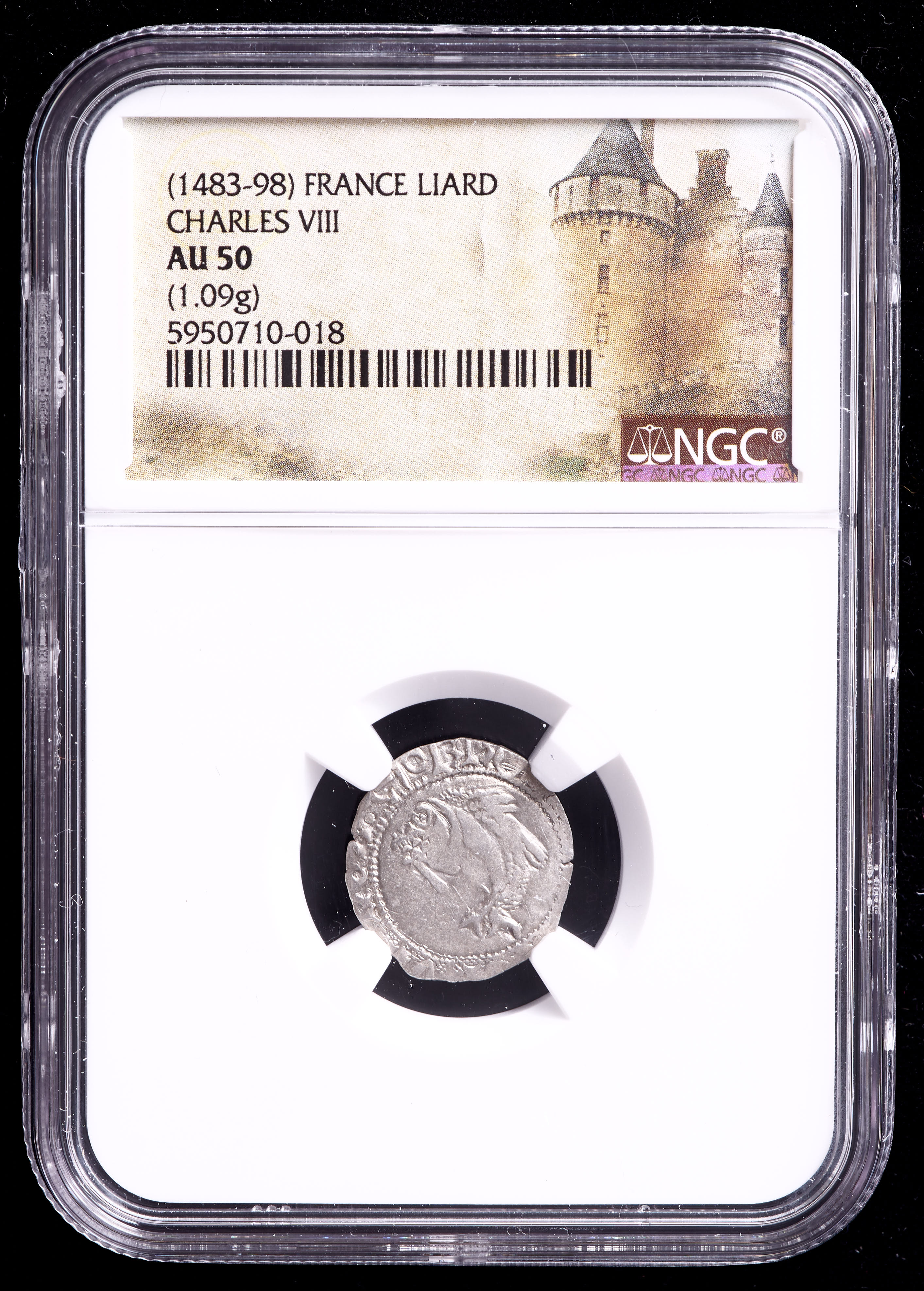 Charles VIII (1483-1498) France Liard Medieval Silver Coin (NGC AU50) at PristineAuction.com Charles VIII (1483-1498) France Liard Medieval Silver Coin (NGC AU50) at PristineAuction.com