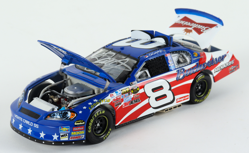 Dale Earnhardt Jr. Signed NASCAR #8 Budweiser Stars & Stripes 2007 Monte Carlo SS - 1:24 Premium Action Diecast Car (Dale Jr. & PA) at PristineAuction.com Dale Earnhardt Jr. Signed NASCAR #8 Budweiser Stars & Stripes 2007 Monte Carlo SS - 1:24 Premium Action Diecast Car (Dale Jr. & PA) at PristineAuction.com