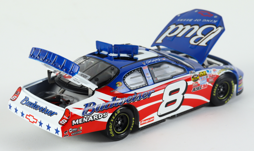 Dale Earnhardt Jr. Signed NASCAR #8 Budweiser Stars & Stripes 2007 Monte Carlo SS - 1:24 Premium Action Diecast Car (Dale Jr. & PA) at PristineAuction.com Dale Earnhardt Jr. Signed NASCAR #8 Budweiser Stars & Stripes 2007 Monte Carlo SS - 1:24 Premium Action Diecast Car (Dale Jr. & PA) at PristineAuction.com