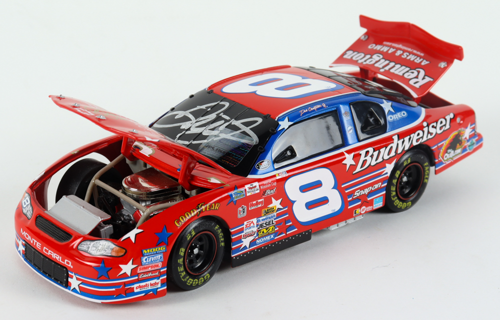 Dale Earnhardt Jr. Signed NASCAR #8 Budweiser / U.S. Olympic Team 2000 Monte Carlo - 1:24 Premium Action Diecast Car (Dale Jr. & PA) at PristineAuction.com Dale Earnhardt Jr. Signed NASCAR #8 Budweiser / U.S. Olympic Team 2000 Monte Carlo - 1:24 Premium Action Diecast Car (Dale Jr. & PA) at PristineAuction.com