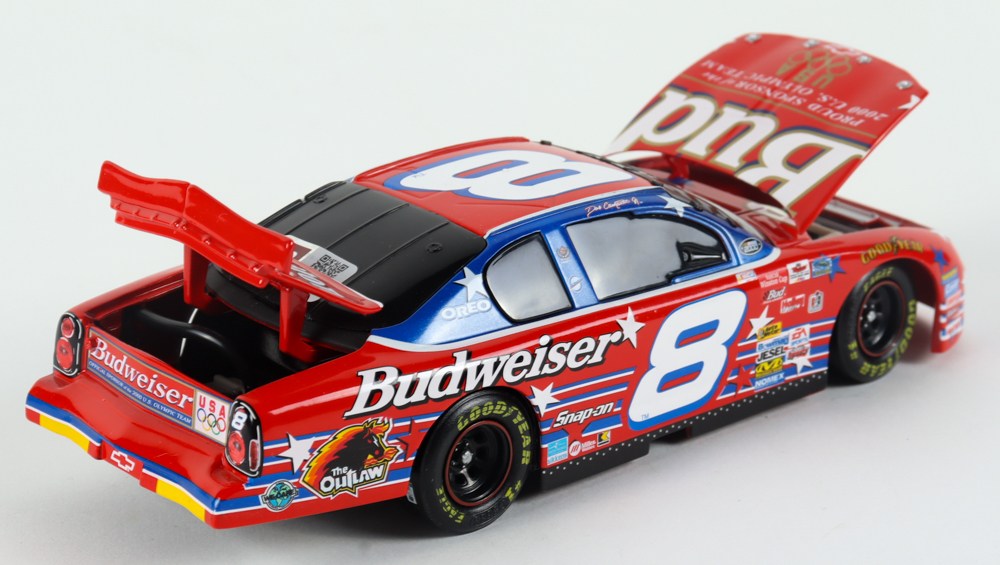 Dale Earnhardt Jr. Signed NASCAR #8 Budweiser / U.S. Olympic Team 2000 Monte Carlo - 1:24 Premium Action Diecast Car (Dale Jr. & PA) at PristineAuction.com Dale Earnhardt Jr. Signed NASCAR #8 Budweiser / U.S. Olympic Team 2000 Monte Carlo - 1:24 Premium Action Diecast Car (Dale Jr. & PA) at PristineAuction.com