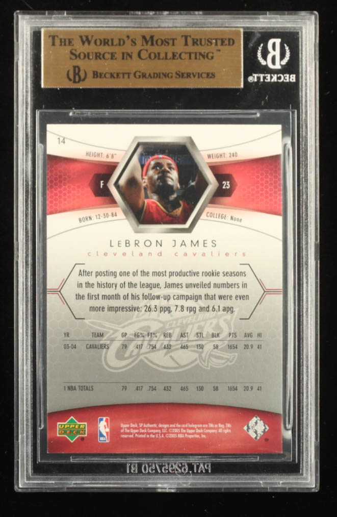 LeBron James 2004-05 SP Authentic #14 (BGS 9.5) at PristineAuction.com LeBron James 2004-05 SP Authentic #14 (BGS 9.5) at PristineAuction.com