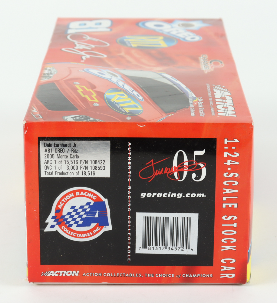 Dale Earnhardt Jr. Signed NASCAR #81 Oreo / Ritz 2005 Monte Carlo - 1:24 Premium Action Diecast Car (Dale Jr. & PA) at PristineAuction.com Dale Earnhardt Jr. Signed NASCAR #81 Oreo / Ritz 2005 Monte Carlo - 1:24 Premium Action Diecast Car (Dale Jr. & PA) at PristineAuction.com