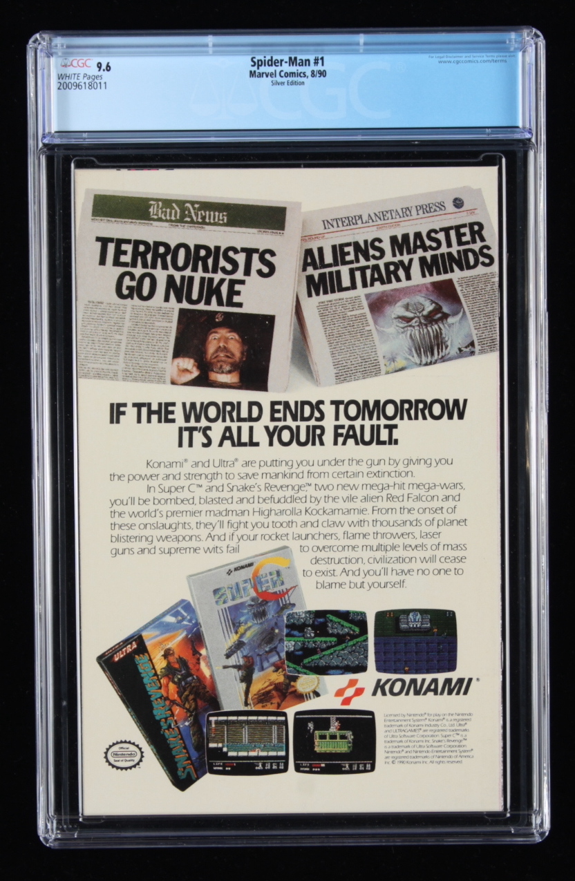 1990 "Spider-Man: Torment" Issue #1 Silver Edition Variant Marvel Comic Book (CGC 9.6) at PristineAuction.com 1990 "Spider-Man: Torment" Issue #1 Silver Edition Variant Marvel Comic Book (CGC 9.6) at PristineAuction.com