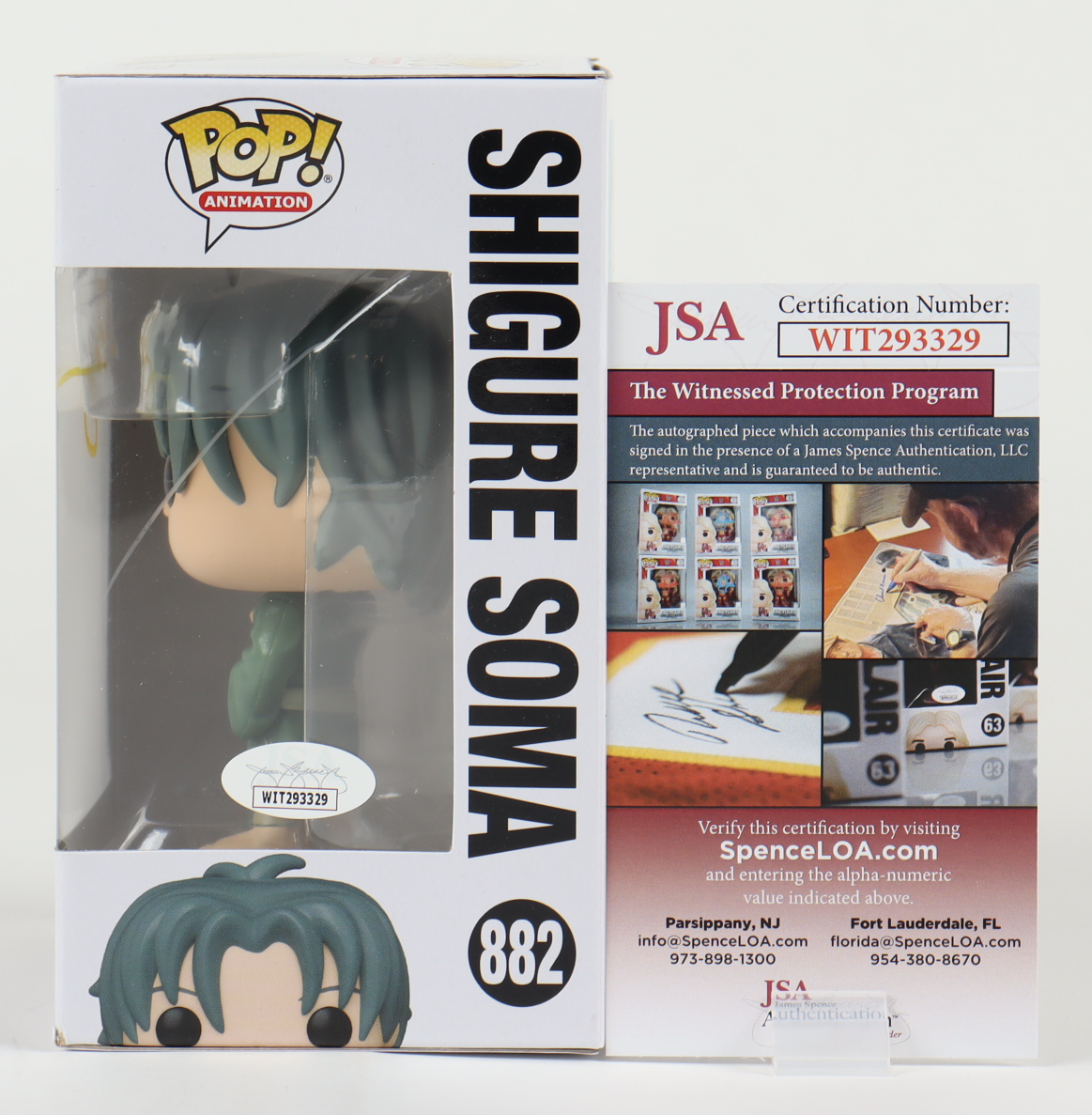 John Burgmeier Signed "Fruits Basket" #882 Shigure Soma Funko Pop! Vinyl Figure (JSA) at PristineAuction.com John Burgmeier Signed "Fruits Basket" #882 Shigure Soma Funko Pop! Vinyl Figure (JSA) at PristineAuction.com
