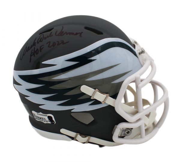 Dick Vermeil Signed Eagles AMP Alternate Speed Mini Helmet Inscribed "HOF 2022" (Vermeil) at PristineAuction.com Dick Vermeil Signed Eagles AMP Alternate Speed Mini Helmet Inscribed "HOF 2022" (Vermeil) at PristineAuction.com