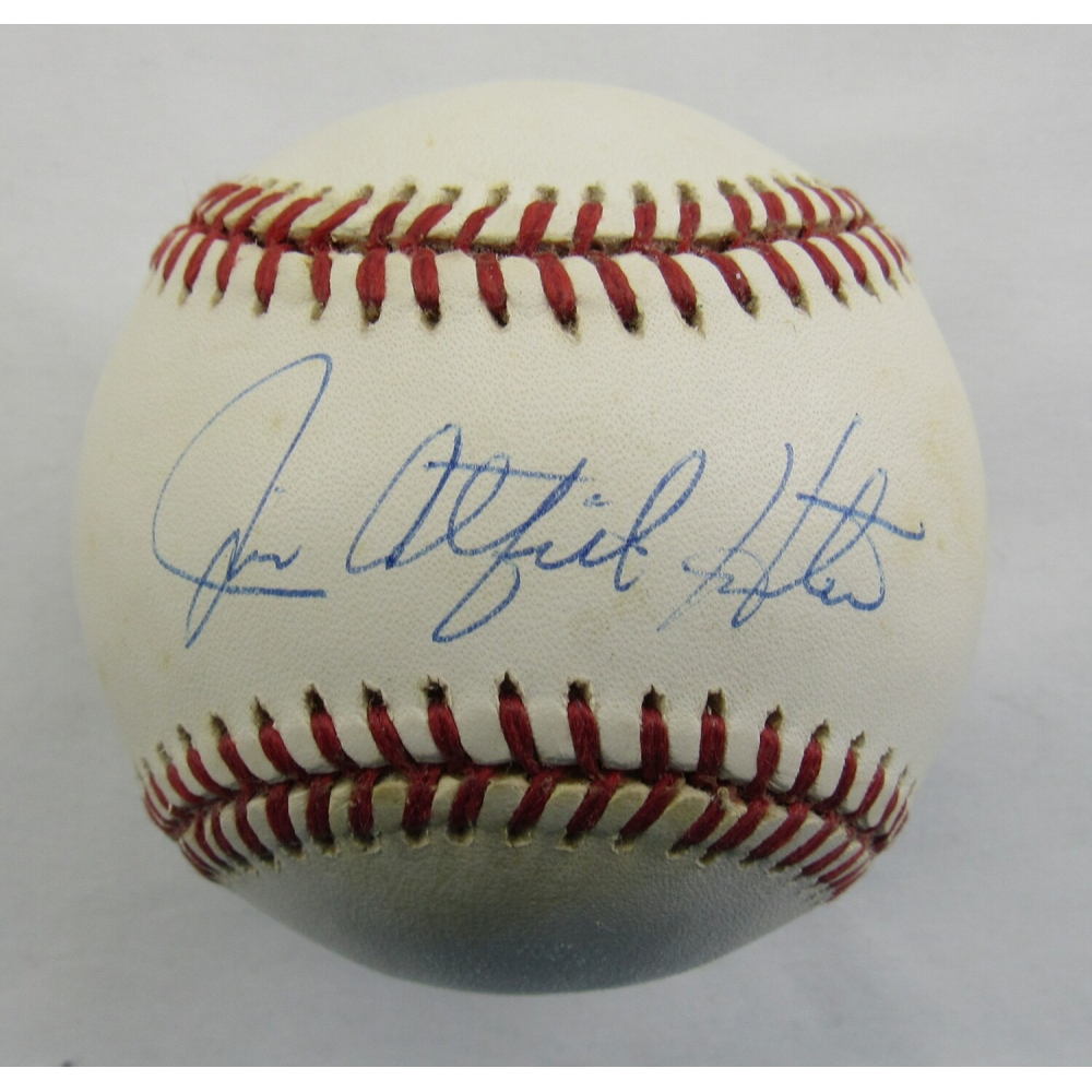 Jim "Catfish" Hunter Signed OAL Baseball (JSA) Pristine Auction