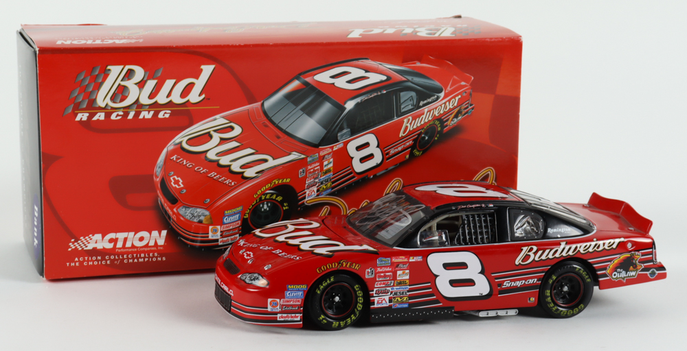 Dale Earnhardt Jr. Signed NASCAR #8 Budweiser 2001 Monte Carlo Clear Window Bank - 1:24 Premium Action Diecast Car (Dale Jr. & PA) at PristineAuction.com Dale Earnhardt Jr. Signed NASCAR #8 Budweiser 2001 Monte Carlo Clear Window Bank - 1:24 Premium Action Diecast Car (Dale Jr. & PA) at PristineAuction.com