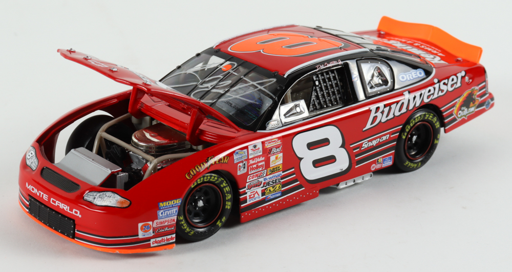 Dale Earnhardt Jr. Signed NASCAR #8 Budweiser / No Bull 2000 Monte Carlo Clear Window Bank - 1:24 Premium Action Diecast Car (Dale Jr. & PA) at PristineAuction.com Dale Earnhardt Jr. Signed NASCAR #8 Budweiser / No Bull 2000 Monte Carlo Clear Window Bank - 1:24 Premium Action Diecast Car (Dale Jr. & PA) at PristineAuction.com