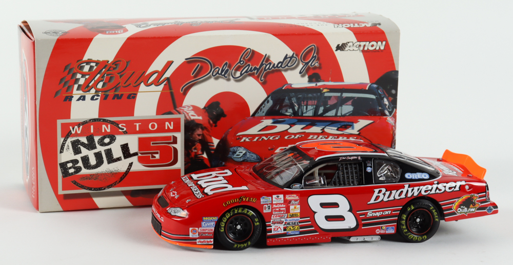 Dale Earnhardt Jr. Signed NASCAR #8 Budweiser / No Bull 2000 Monte Carlo Clear Window Bank - 1:24 Premium Action Diecast Car (Dale Jr. & PA) at PristineAuction.com Dale Earnhardt Jr. Signed NASCAR #8 Budweiser / No Bull 2000 Monte Carlo Clear Window Bank - 1:24 Premium Action Diecast Car (Dale Jr. & PA) at PristineAuction.com