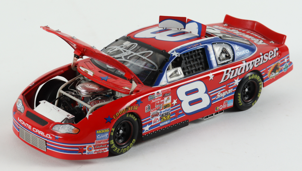 Dale Earnhardt Jr. Signed NASCAR #8 Budweiser / U.S. Olympic Team 2000 Monte Carlo - 1:24 Premium Action Diecast Car (Dale Jr. & PA) at PristineAuction.com Dale Earnhardt Jr. Signed NASCAR #8 Budweiser / U.S. Olympic Team 2000 Monte Carlo - 1:24 Premium Action Diecast Car (Dale Jr. & PA) at PristineAuction.com