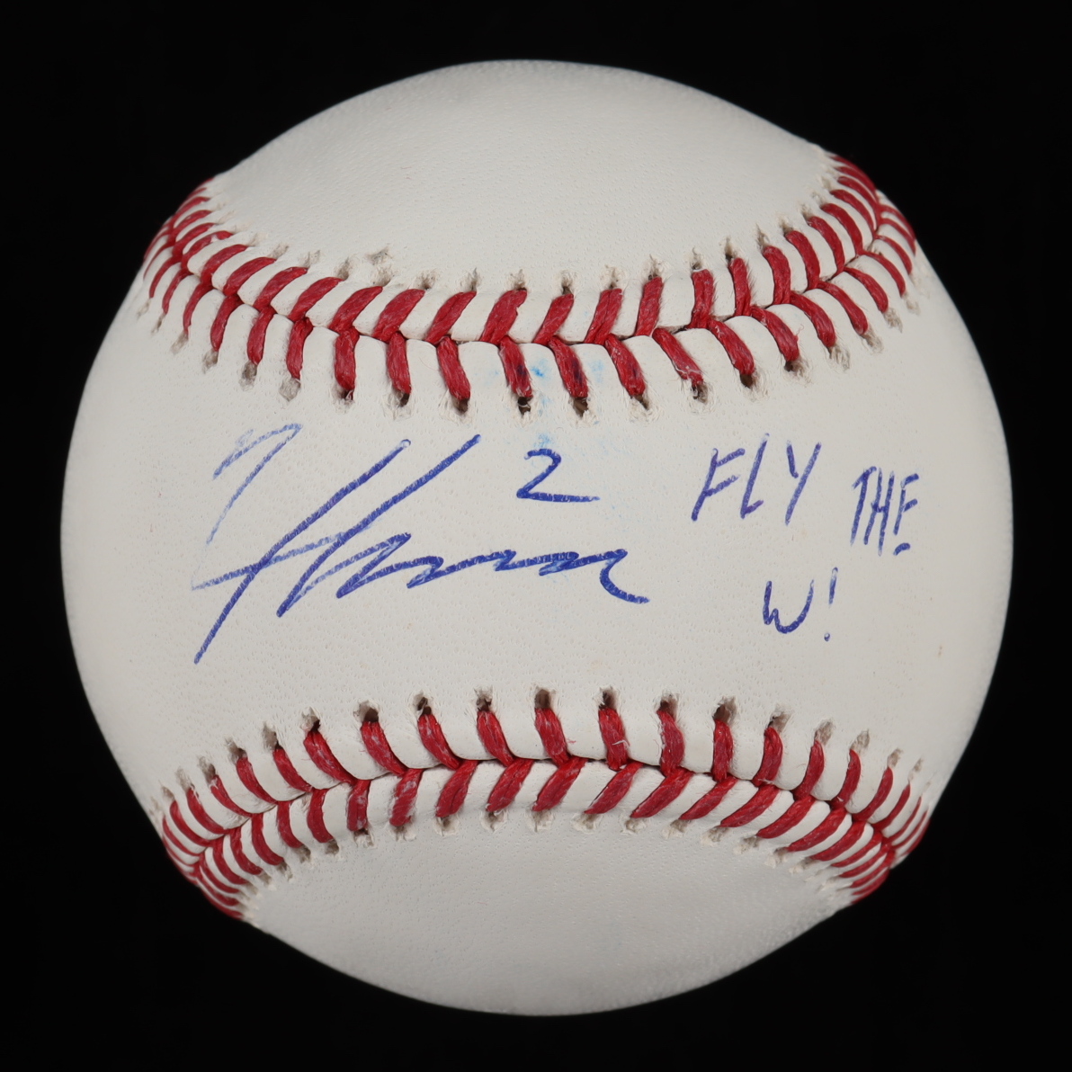 Nico Horner Signed OML Baseball Inscribed "Fly the W" (Beckett) at PristineAuction.com Nico Horner Signed OML Baseball Inscribed "Fly the W" (Beckett) at PristineAuction.com