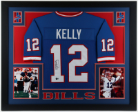Jim Kelly Signed 35x43 Custom Framed Jersey Display (Beckett) at PristineAuction.com