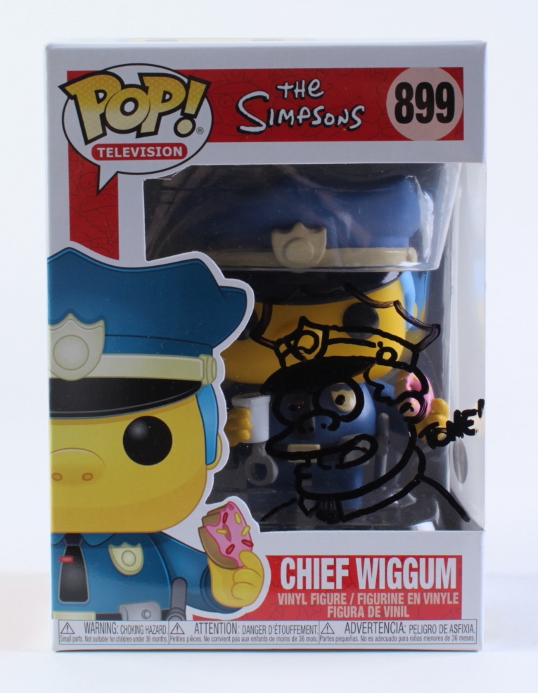 Tone Rodriguez Signed "The Simpsons" #899 Chief Wiggum Funko Pop! Vinyl Figure with Hand-Drawn Sketch (PSA) at PristineAuction.com Tone Rodriguez Signed "The Simpsons" #899 Chief Wiggum Funko Pop! Vinyl Figure with Hand-Drawn Sketch (PSA) at PristineAuction.com