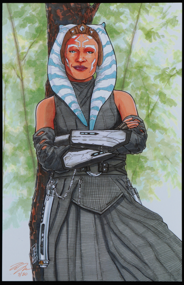 Tom Hodges Ahsoka Tano "The Book of Boba Fett" Signed 11" x 17