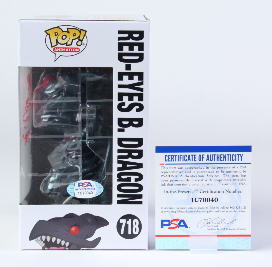 Wayne Grayson Signed "Yu-Gi-Oh!" #718 Red-Eyes B. Dragon Funko Pop! Vinyl Figure Inscribed "Joey" (PSA) at PristineAuction.com Wayne Grayson Signed "Yu-Gi-Oh!" #718 Red-Eyes B. Dragon Funko Pop! Vinyl Figure Inscribed "Joey" (PSA) at PristineAuction.com