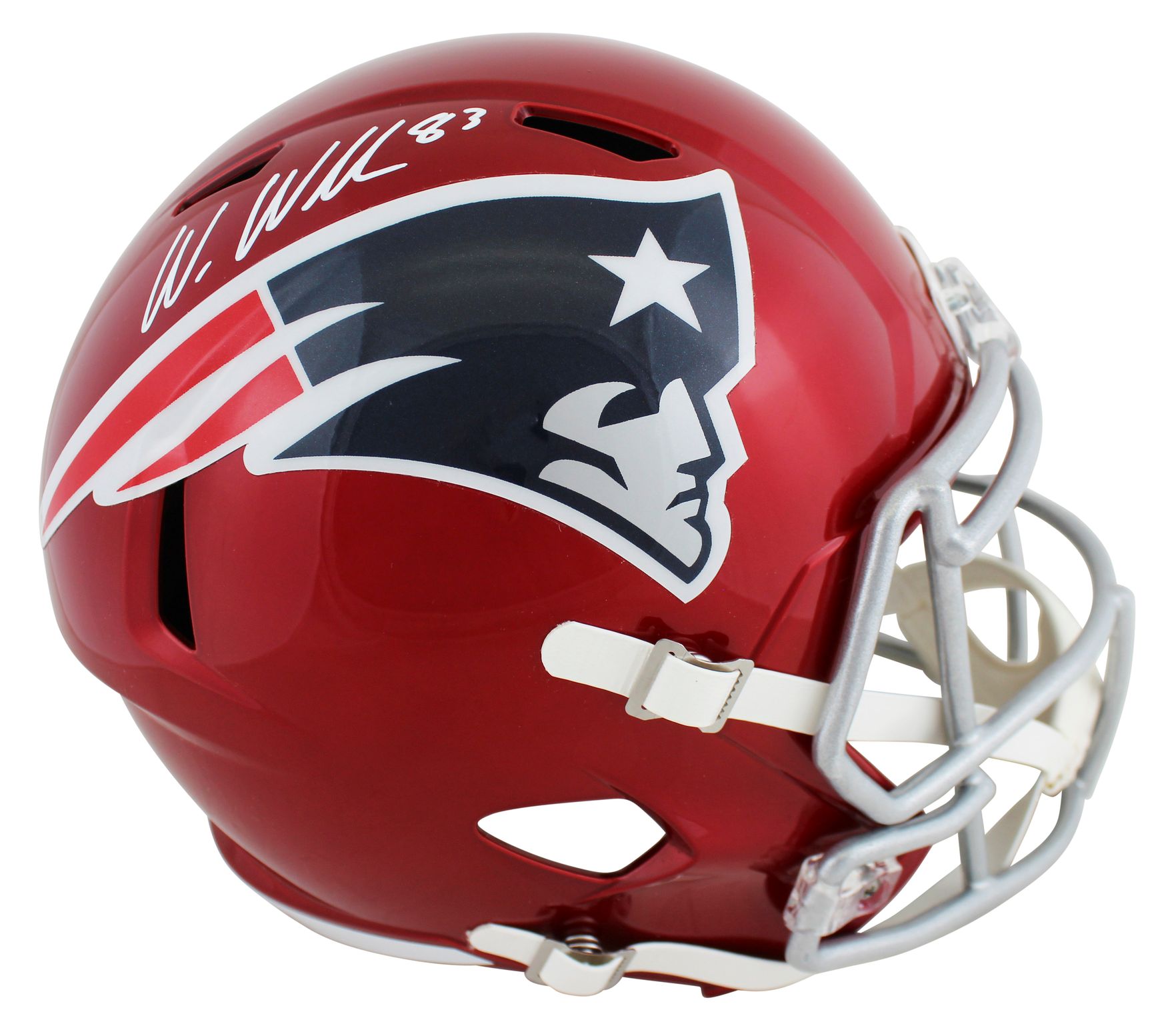 Wes Welker Signed Patriots Full-Size Flash Alternate Speed Helmet (Beckett) at PristineAuction.com Wes Welker Signed Patriots Full-Size Flash Alternate Speed Helmet (Beckett) at PristineAuction.com
