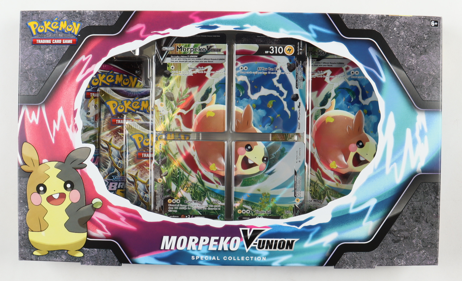 pokemon cards morpeko v Trading Card Game Sword & Shield Promo V-Union Set of 4 Single SWSH215-SWSH218 SWSH287 / Promo Card Type / HP / Stage Pokemon Promo Morpeko V-Union SWSH217