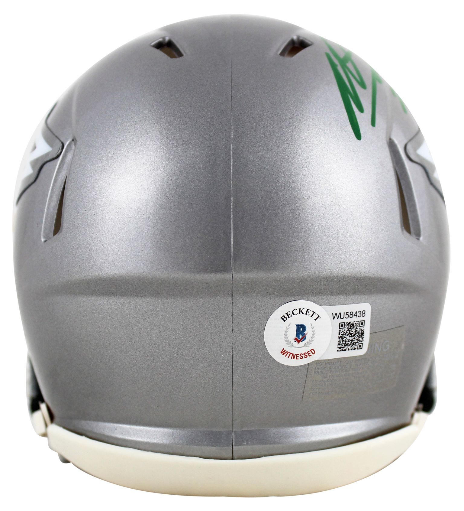 Miles Sanders Signed Eagles Flash Alternate Speed Mini Helmet (Beckett) at PristineAuction.com Miles Sanders Signed Eagles Flash Alternate Speed Mini Helmet (Beckett) at PristineAuction.com