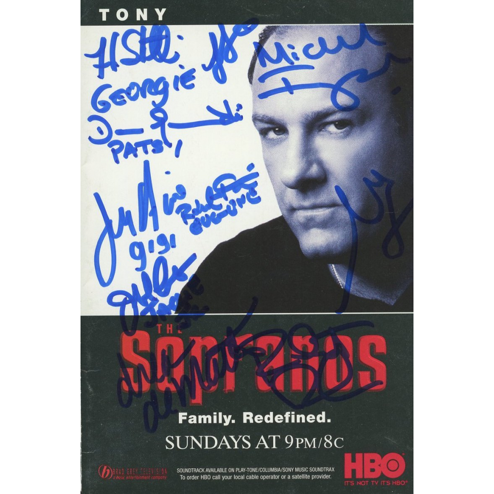 "The Sopranos" 3.5x5 Postcard Signed by (10) with Robert Funaro, Frank