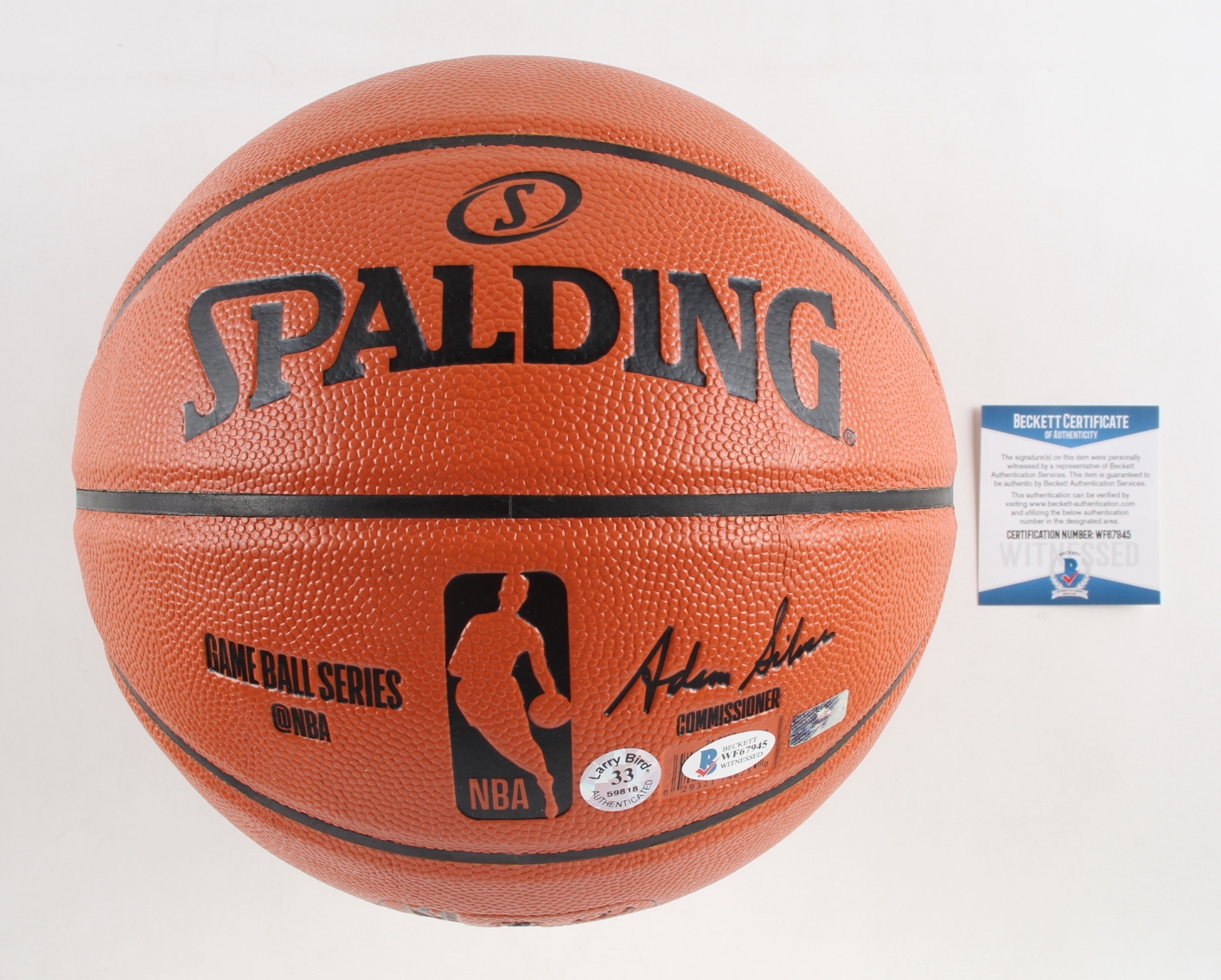 Larry Bird Signed NBA Game Ball Basketball (Beckett, Palm Beach, & Bird) at PristineAuction.com Larry Bird Signed NBA Game Ball Basketball (Beckett, Palm Beach, & Bird) at PristineAuction.com