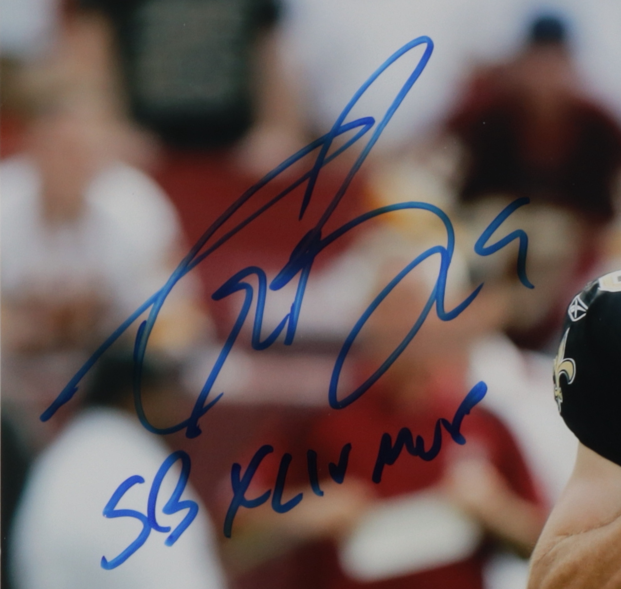 Drew Brees Signed Saints 11x14 Photo Inscribed "SB XLIV MVP" (Beckett) at PristineAuction.com Drew Brees Signed Saints 11x14 Photo Inscribed "SB XLIV MVP" (Beckett) at PristineAuction.com