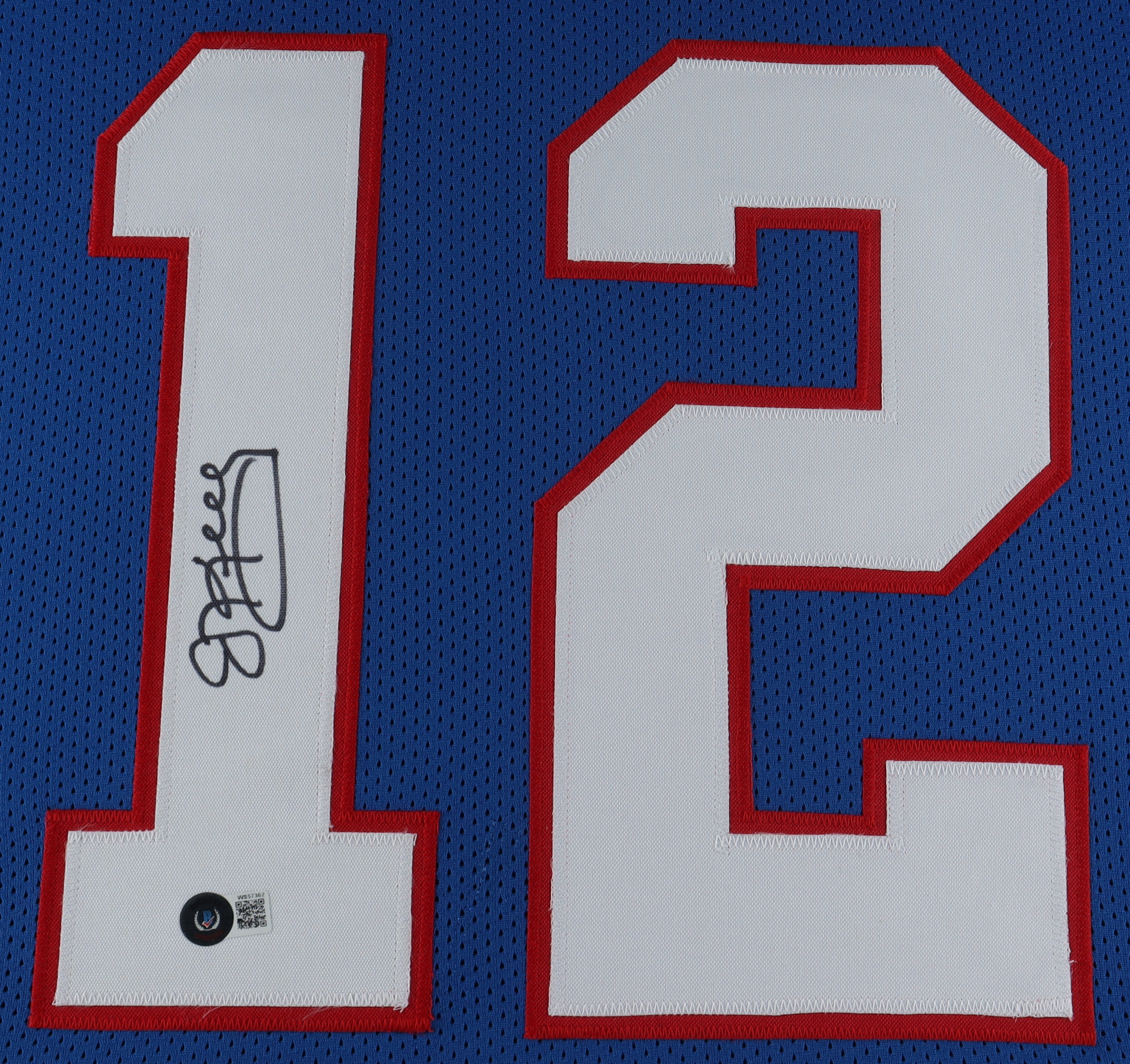 Jim Kelly Signed 35x43 Custom Framed Jersey Display (Beckett) at PristineAuction.com Jim Kelly Signed 35x43 Custom Framed Jersey Display (Beckett) at PristineAuction.com