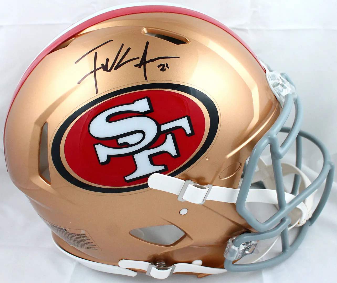 Frank Gore Signed 49ers Full-Size Authentic On-Field Speed Helmet (Beckett) at PristineAuction.com Frank Gore Signed 49ers Full-Size Authentic On-Field Speed Helmet (Beckett) at PristineAuction.com