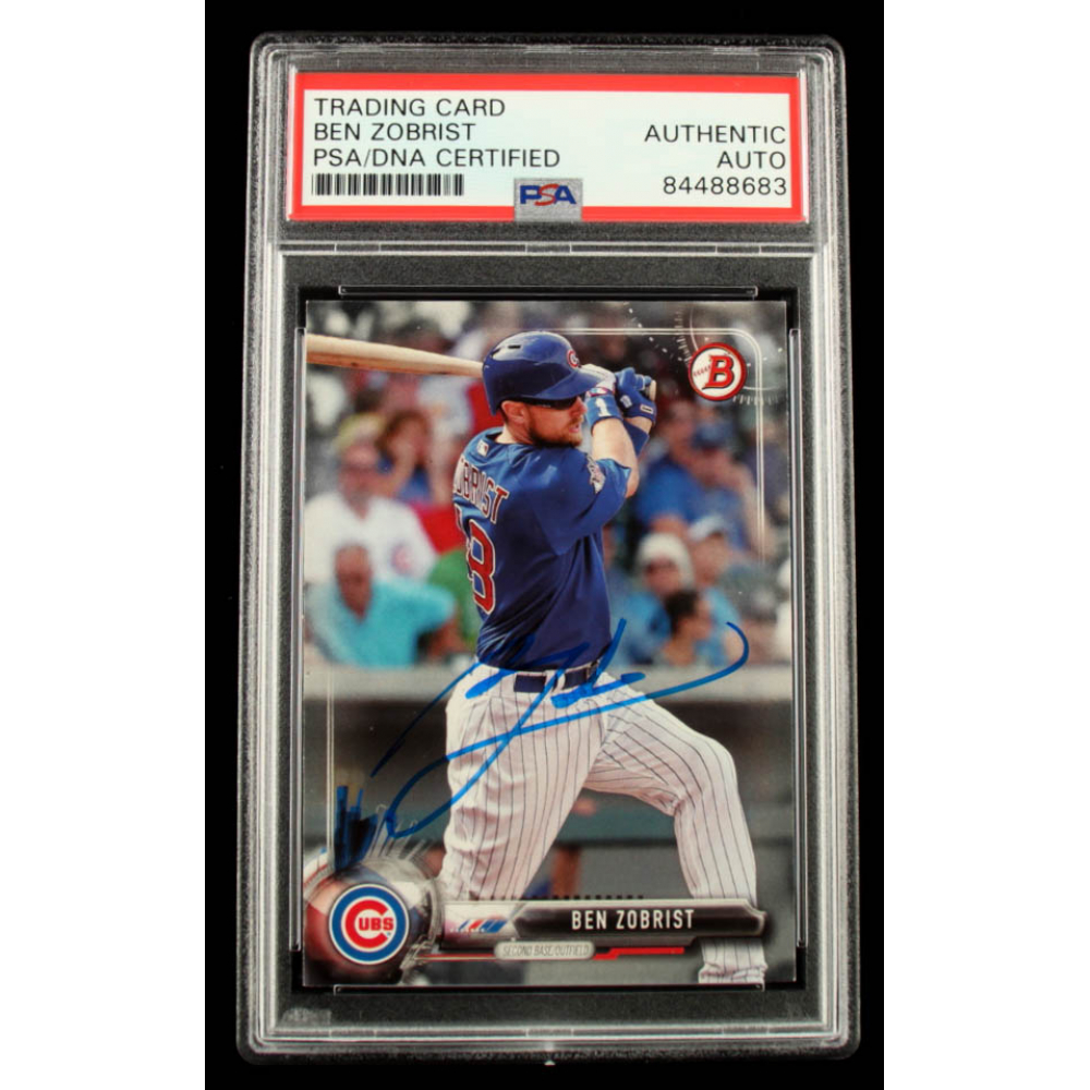 Ben Zobrist Signed 2017 Bowman 65 (PSA) Pristine Auction