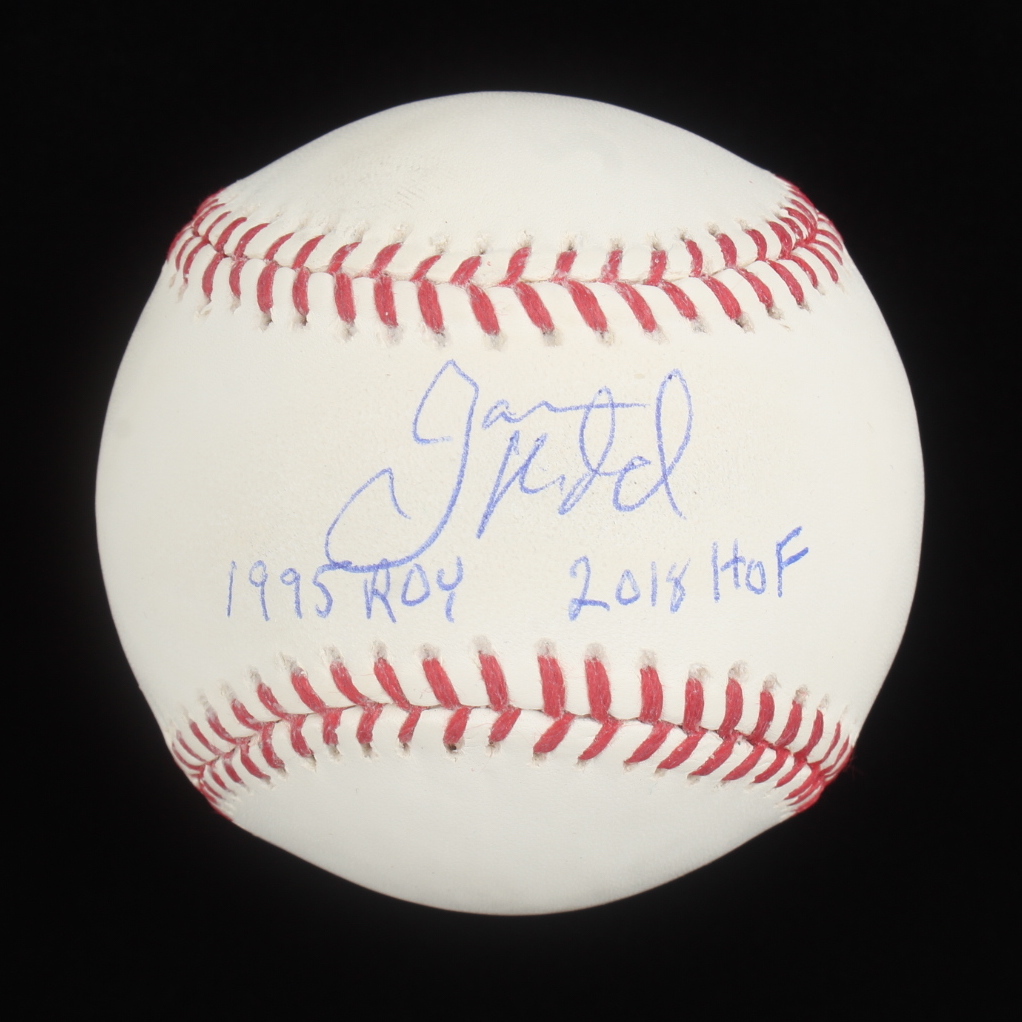 Jason Kidd Signed OAL Baseball Inscribed “1995 ROY” & “2018 HOF” (Beckett) at PristineAuction.com Jason Kidd Signed OAL Baseball Inscribed “1995 ROY” & “2018 HOF” (Beckett) at PristineAuction.com