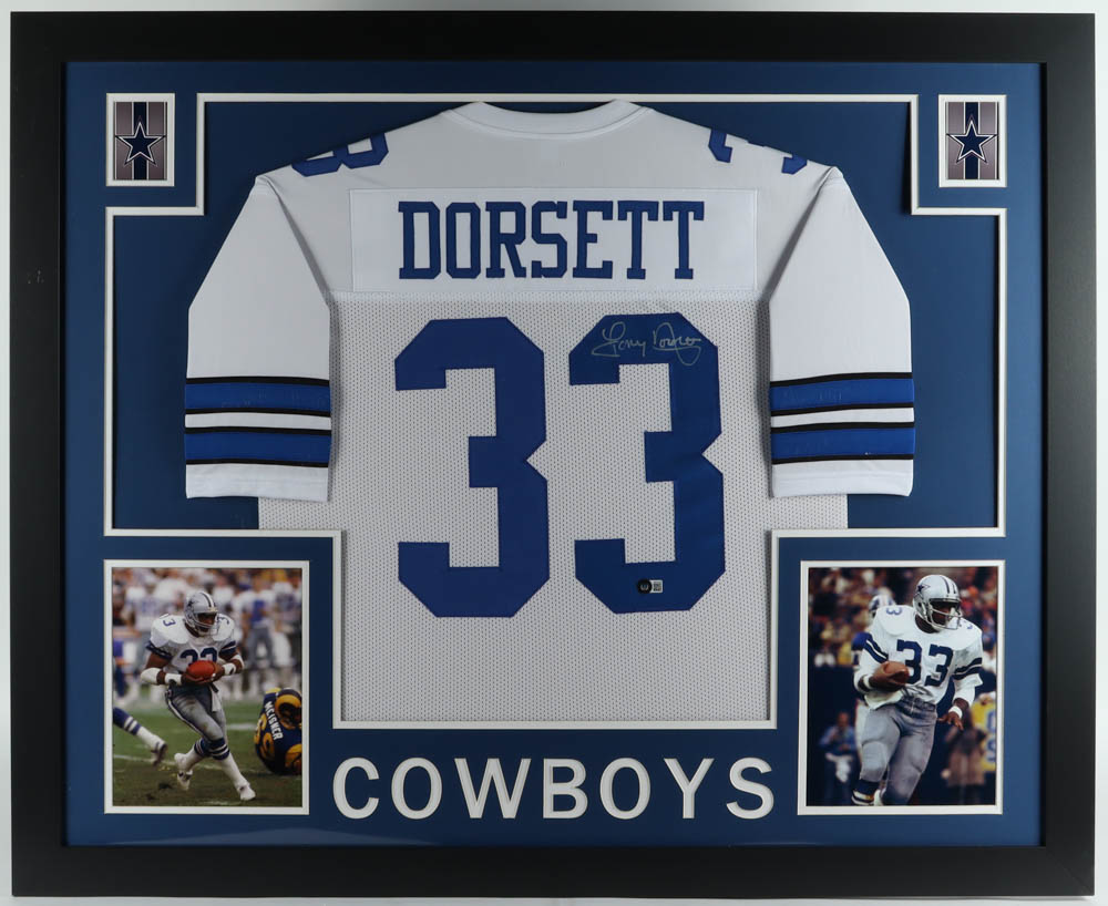 Tony Dorsett Signed Custom Framed Jersey Display (Beckett) at PristineAuction.com Tony Dorsett Signed Custom Framed Jersey Display (Beckett) at PristineAuction.com